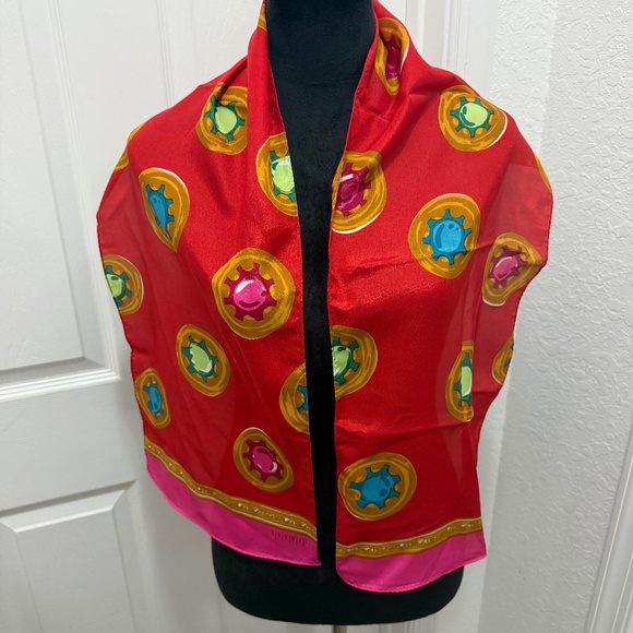 Runway Chiffon Vintage Scarf – 10” x 51” - Picture 2 of 6